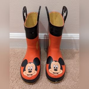 Kids used Mickey Mouse Rainboots. Size 10c